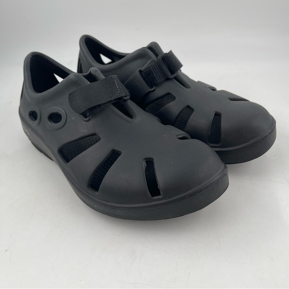 👞Oofos Unisex Adult OOCandoo Black Athletic Recovery Sandal - Men/7| Women/9 - Picture 16 of 16